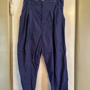 Vintage Classic Katharine Hamnett Pleated Palnbts - Navy